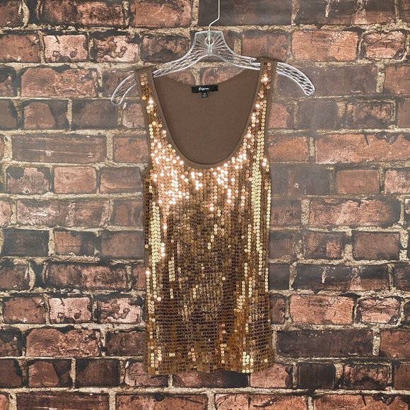 Express Tops - Express Tank Top Shiny Sequin